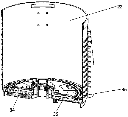 Inertial centrifugal shoe rack device for shoe washing machine