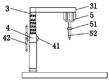 Three-phase asynchronous motor end cover hole punching device