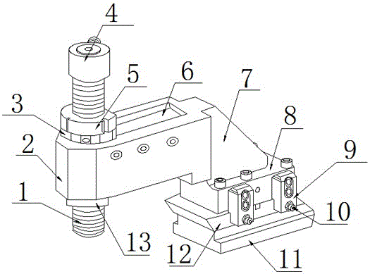 Fixture tool changing system for cylinder block removing overweight tool