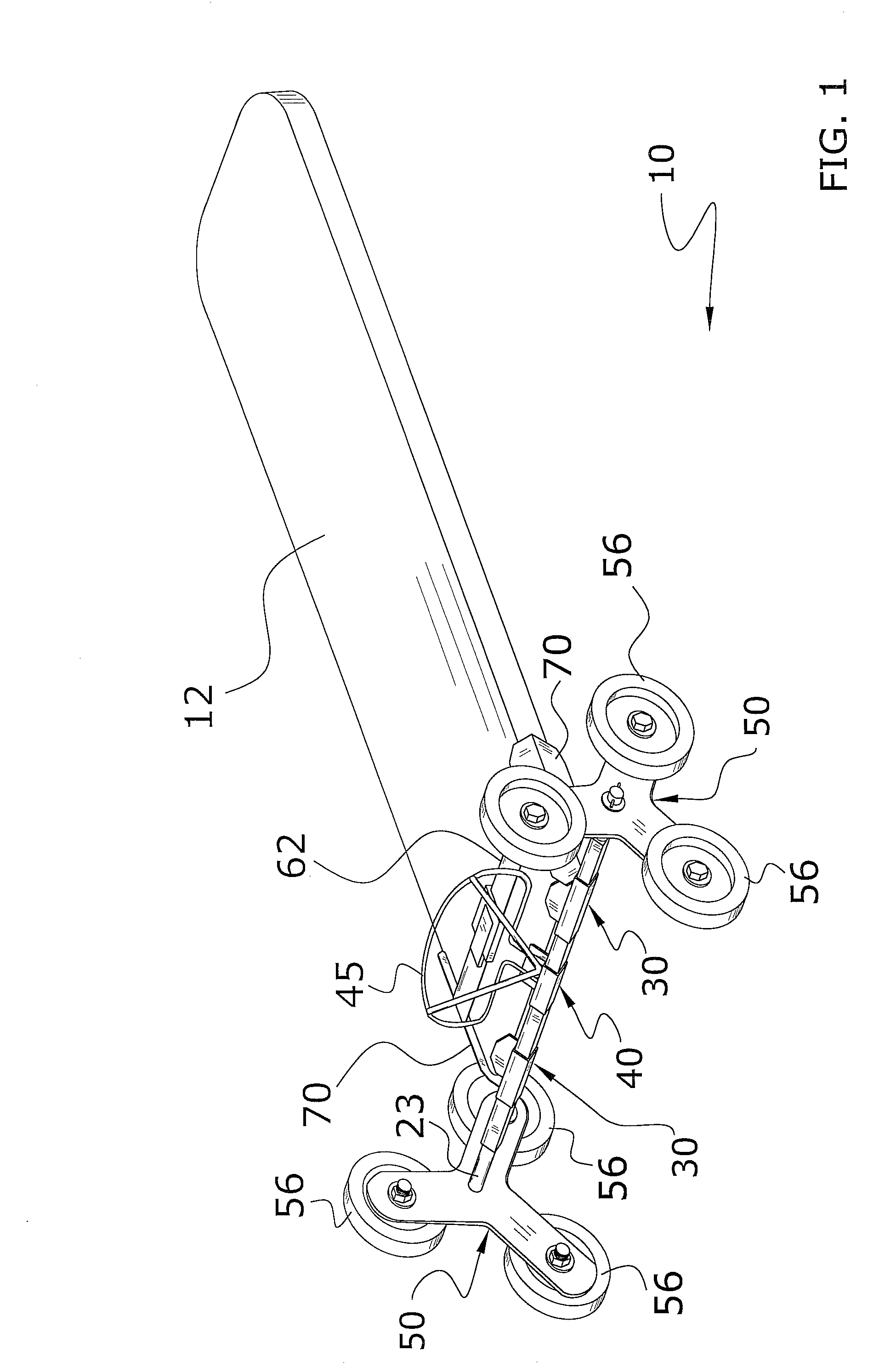 Wheeled attachment system for spine boards