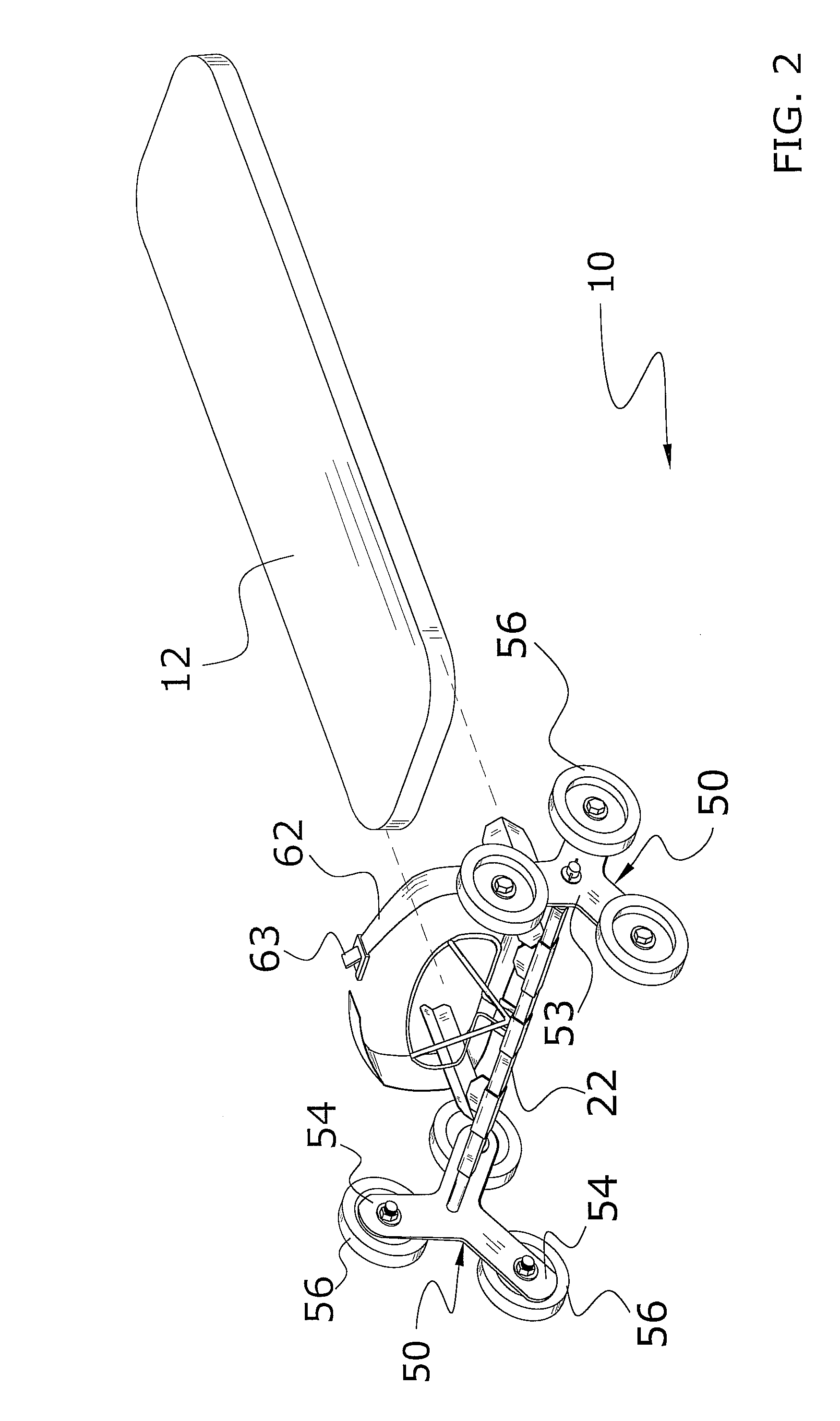 Wheeled attachment system for spine boards