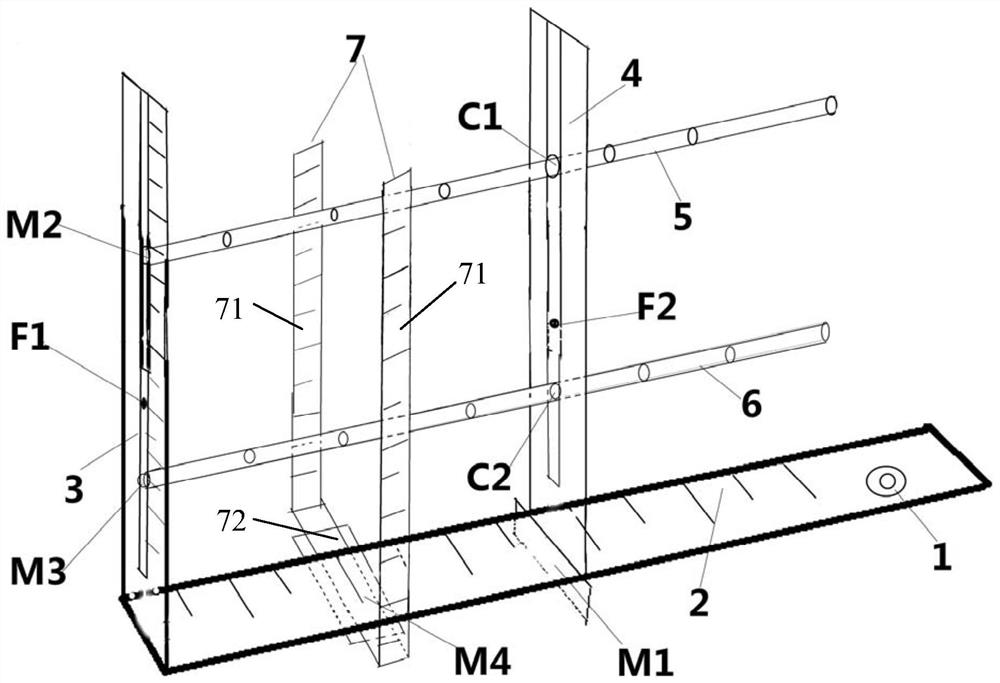 Measuring ruler and measuring method for carapace quality of Box Turtle yellow margin