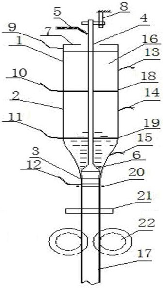 A drawing device for small viscosity glass tube