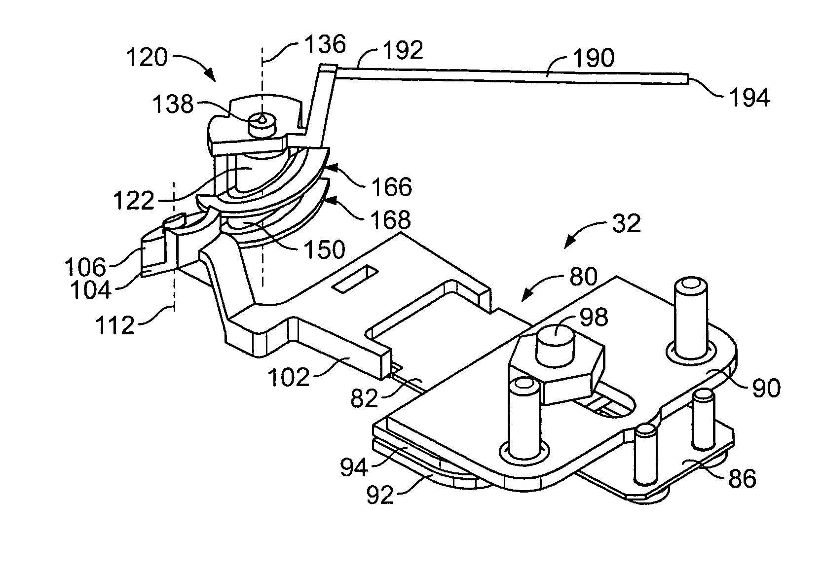Gauge having a magnetically driven pointer rotation device