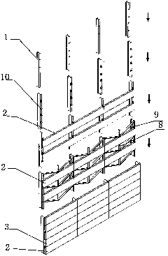 Industrial factory building outer wall and mounting process thereof