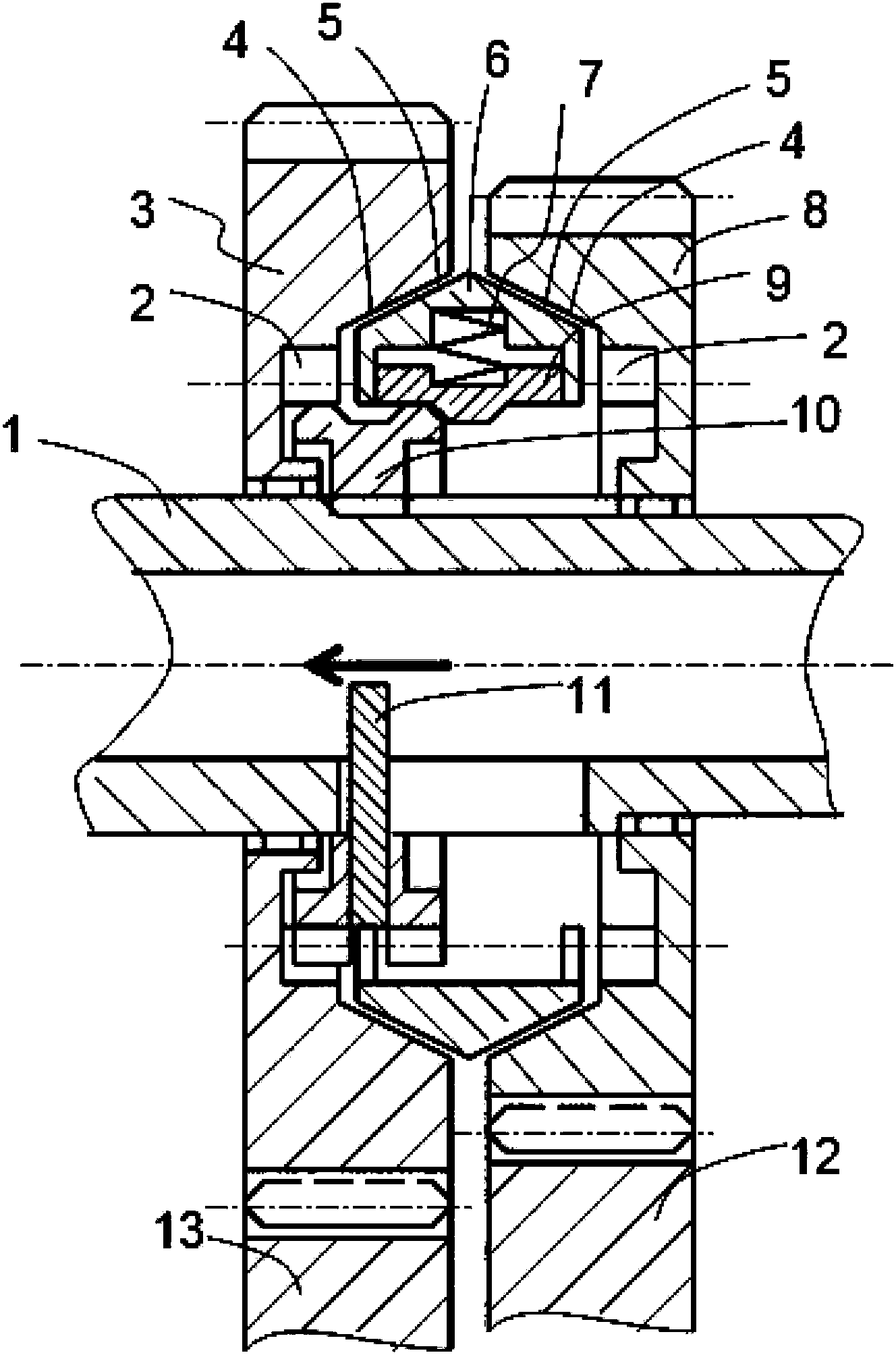 Built-in clutch and gear shifting control mechanism thereof