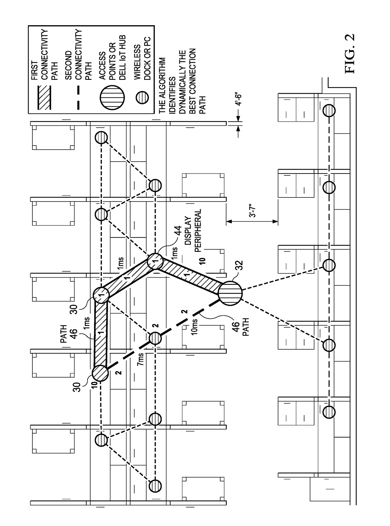 Information handling system mesh network power management