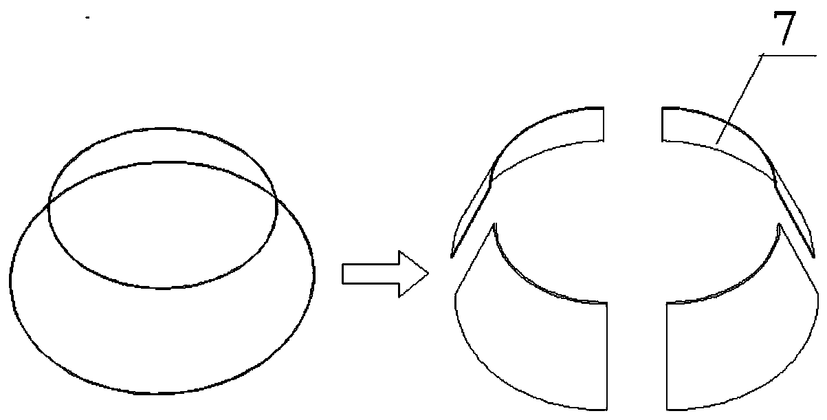 Manufacture method of large conical cylinder segment