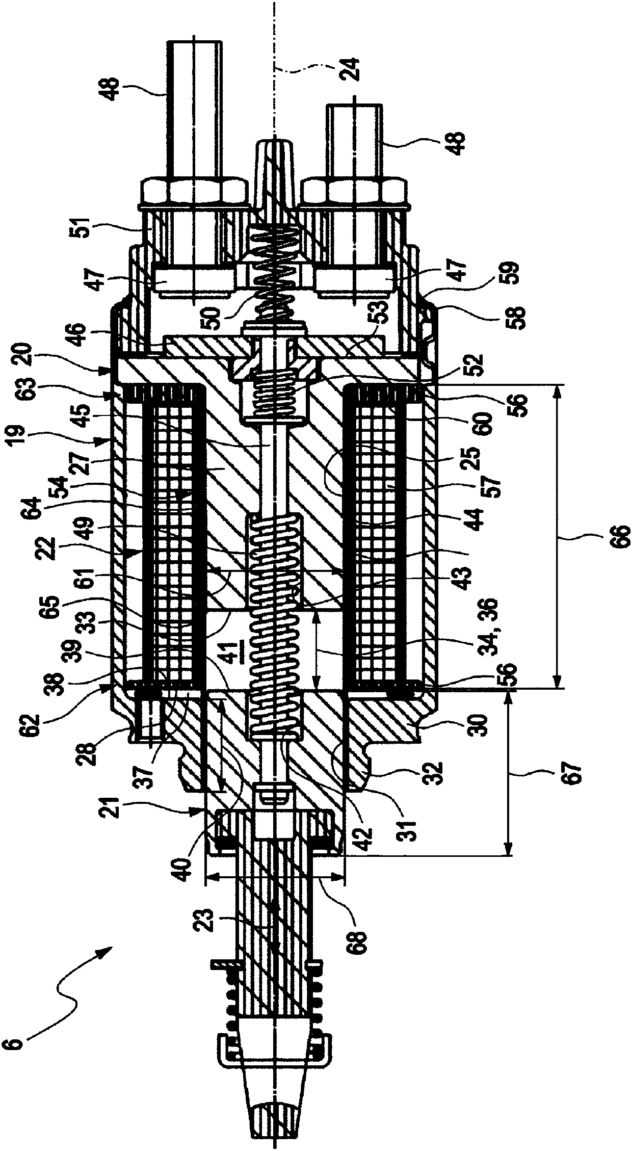 Starter for an internal combustion engine