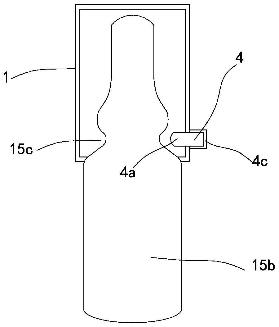 Ampoule bottle safety standard opening device and application method thereof