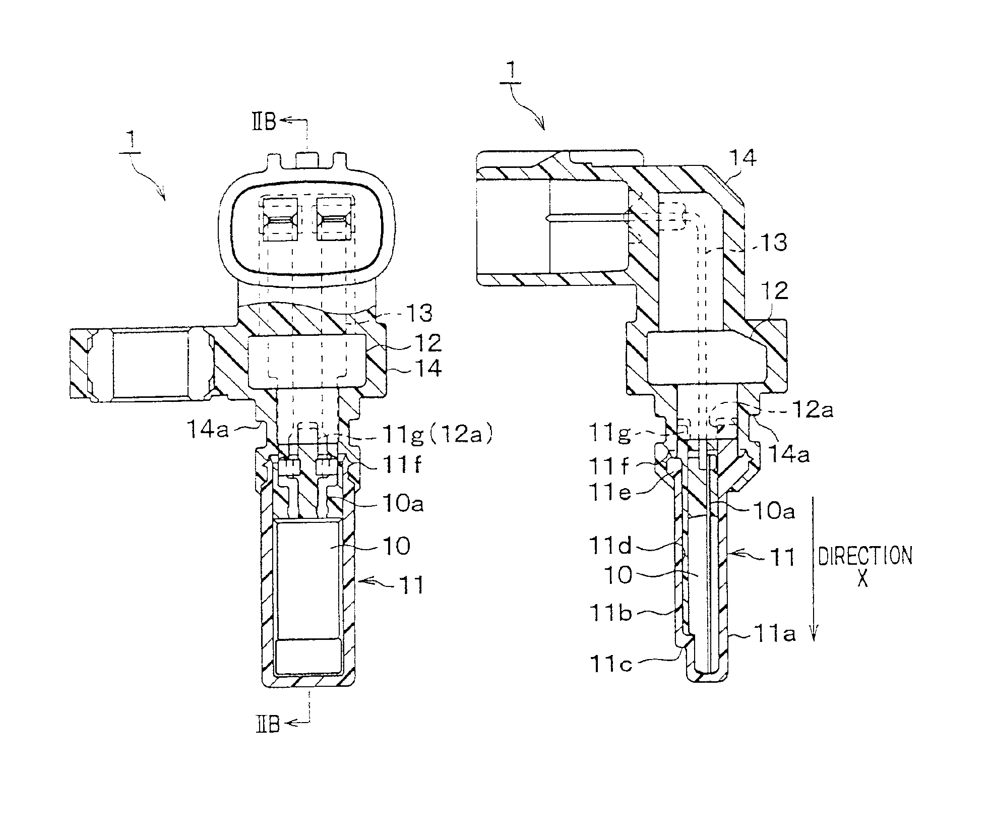 Rotational speed detector having elongate detecting surface and method of manufacturing the same