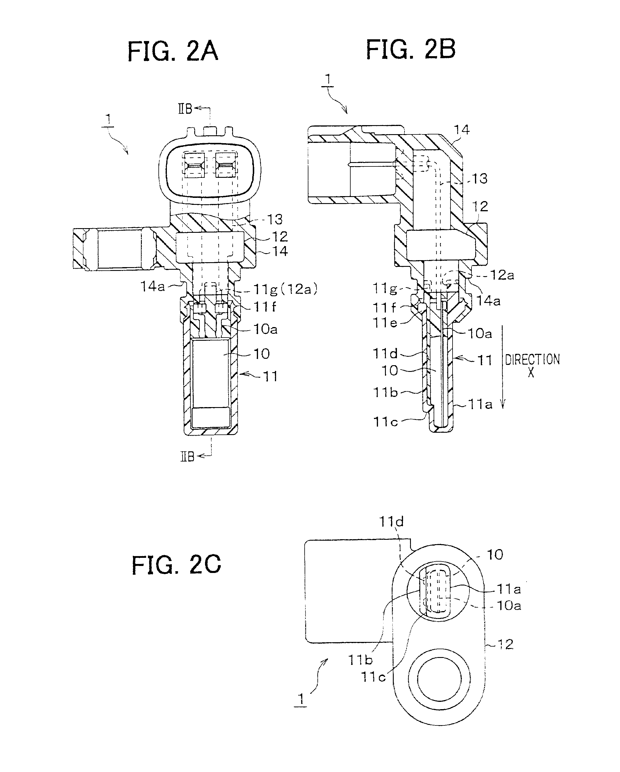 Rotational speed detector having elongate detecting surface and method of manufacturing the same