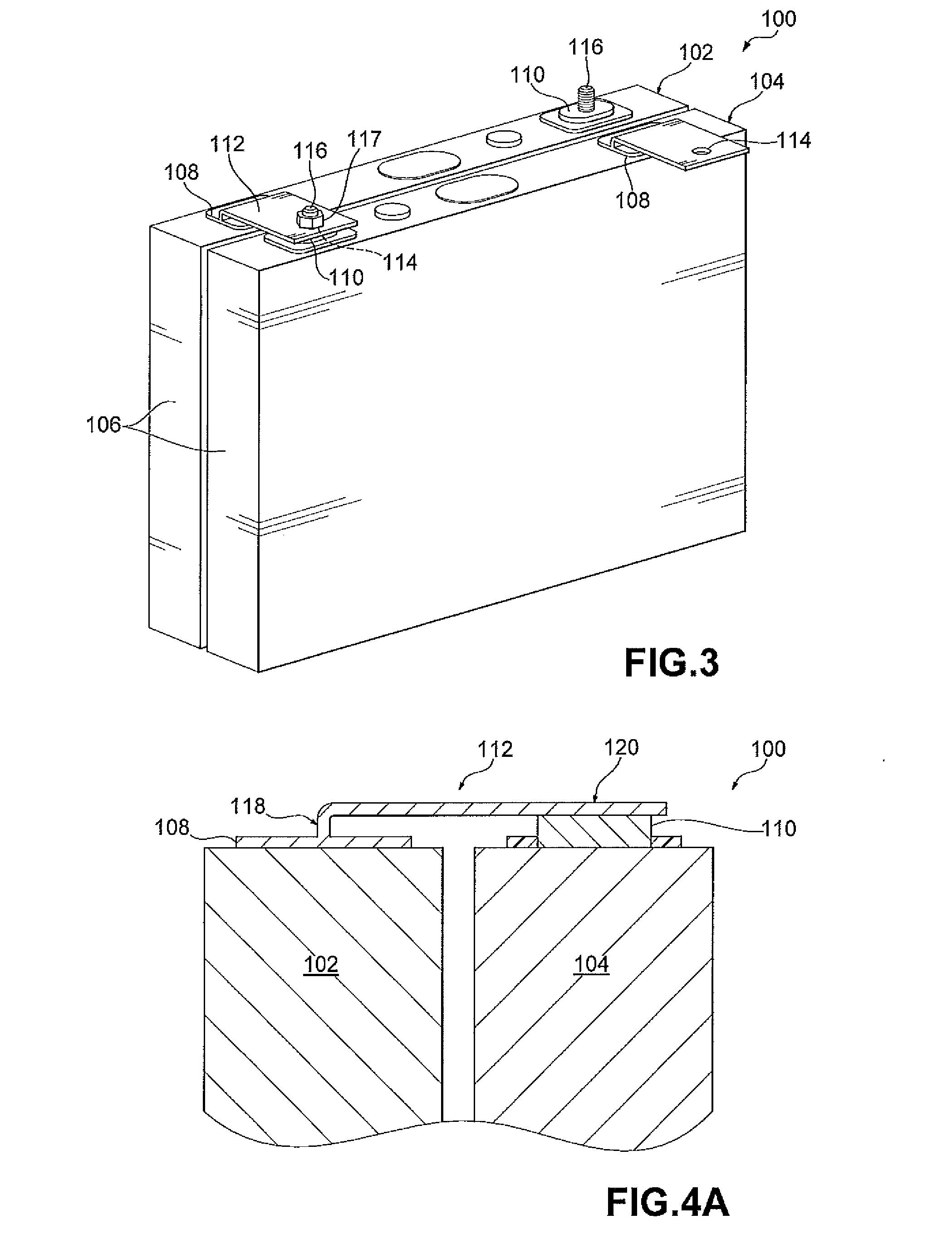 Battery cell with integrated busbar