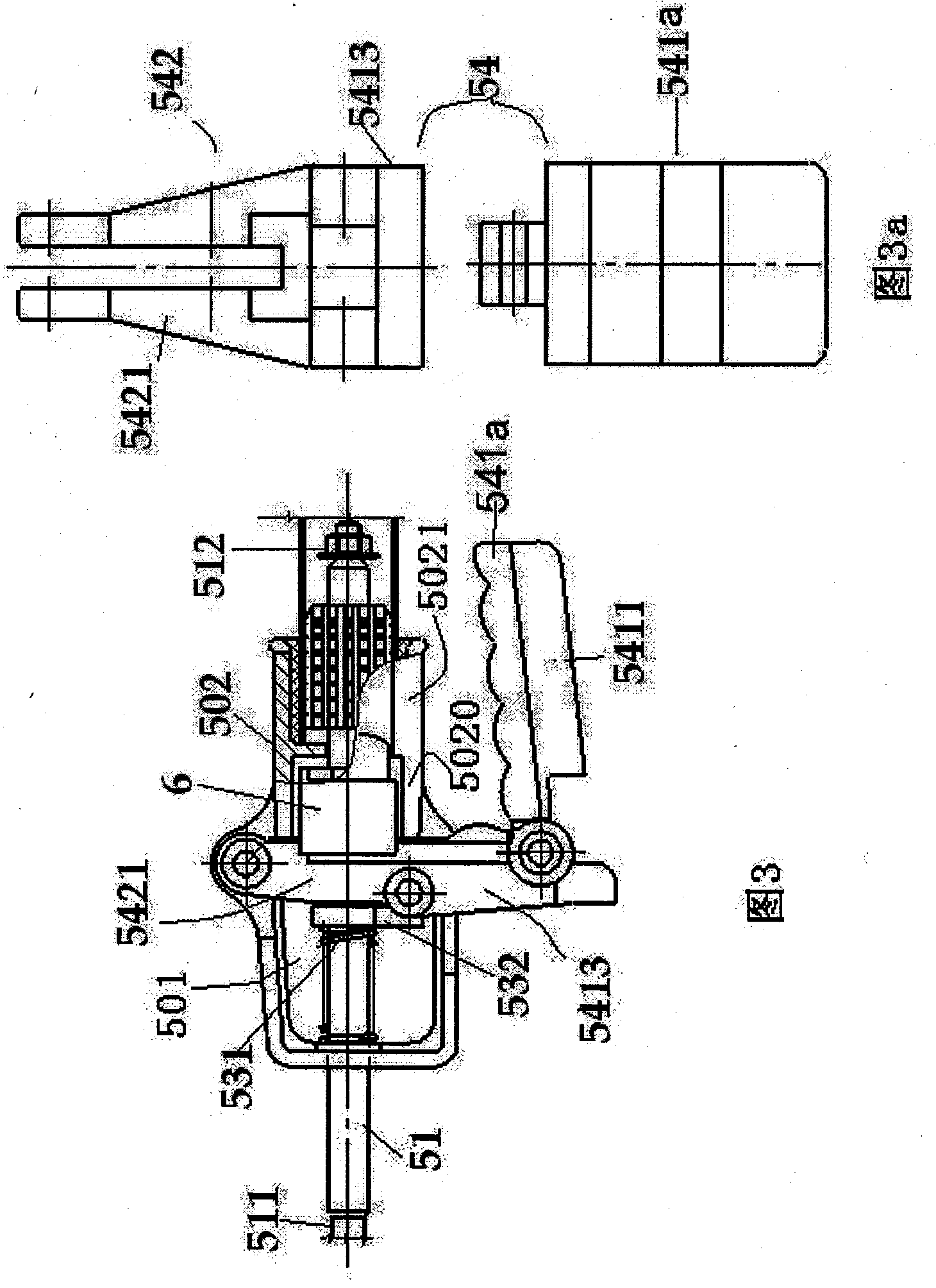 Braking safety conformation for brace actuating mechanism and actuating mechanism