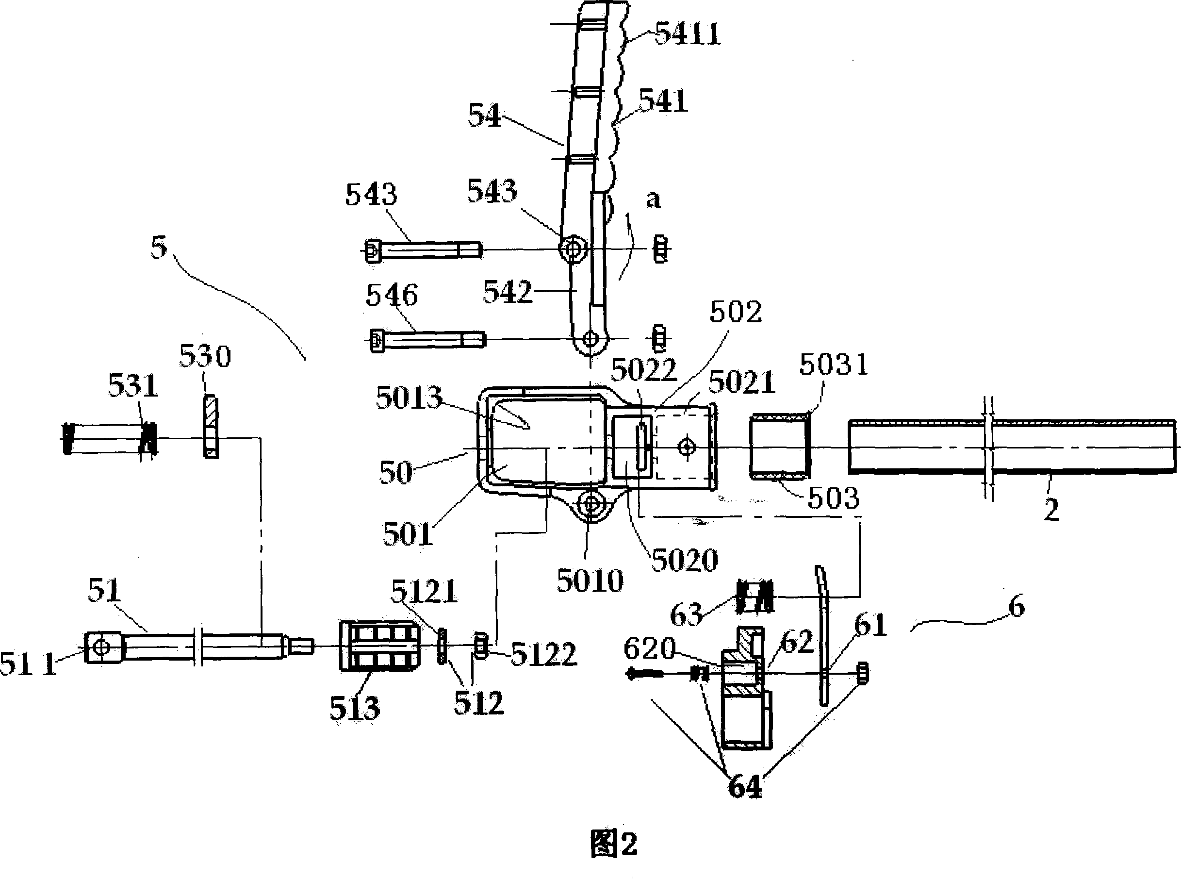 Braking safety conformation for brace actuating mechanism and actuating mechanism