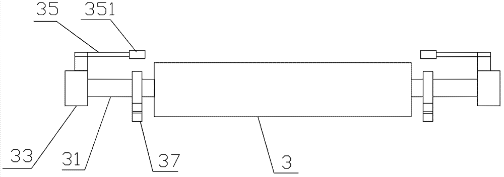 Compression roller device provided with buffering mechanisms