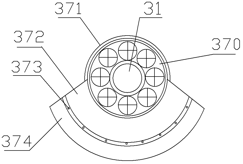 Compression roller device provided with buffering mechanisms