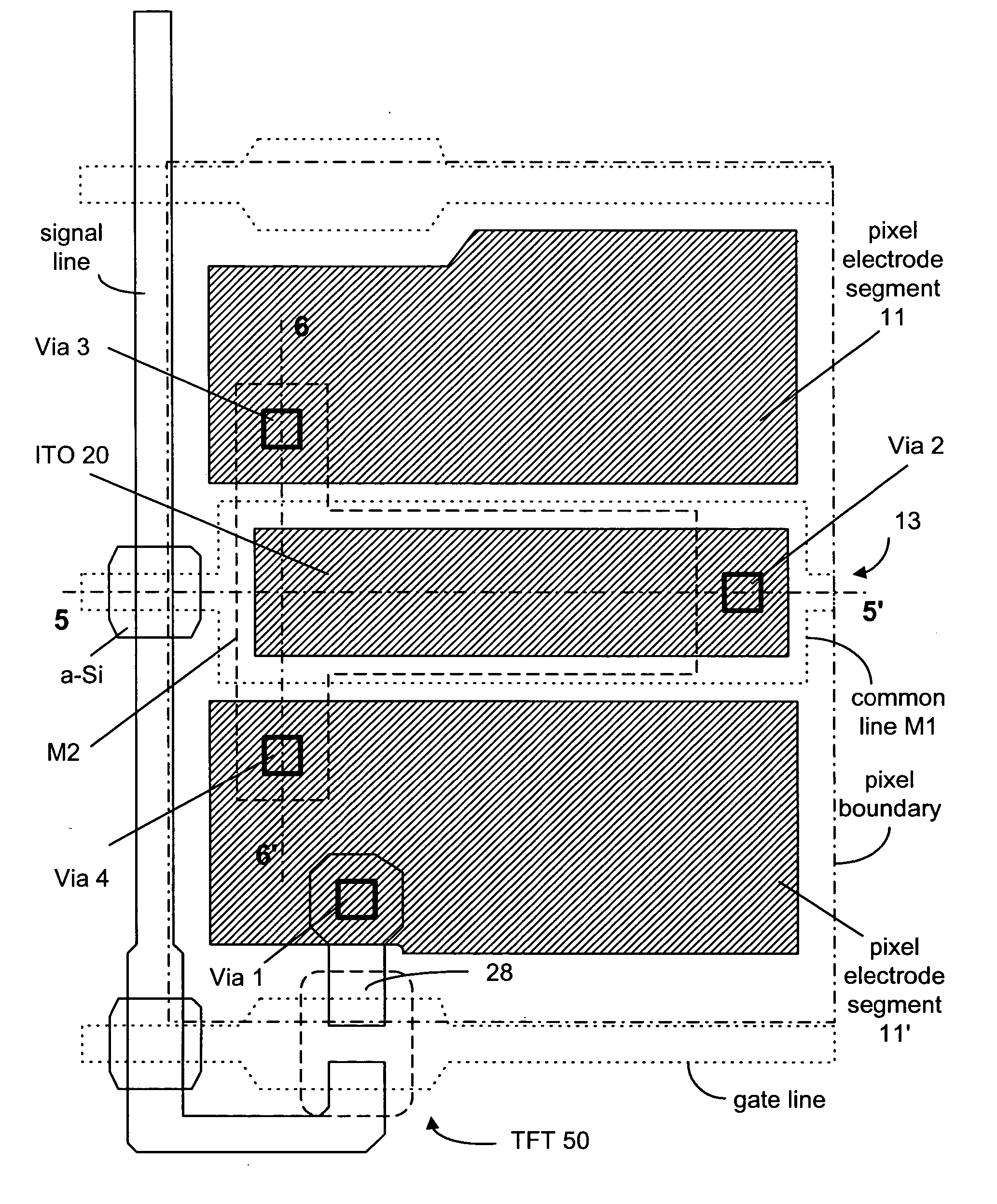 Stacked storage capacitor structure for a thin film transistor liquid crystal display