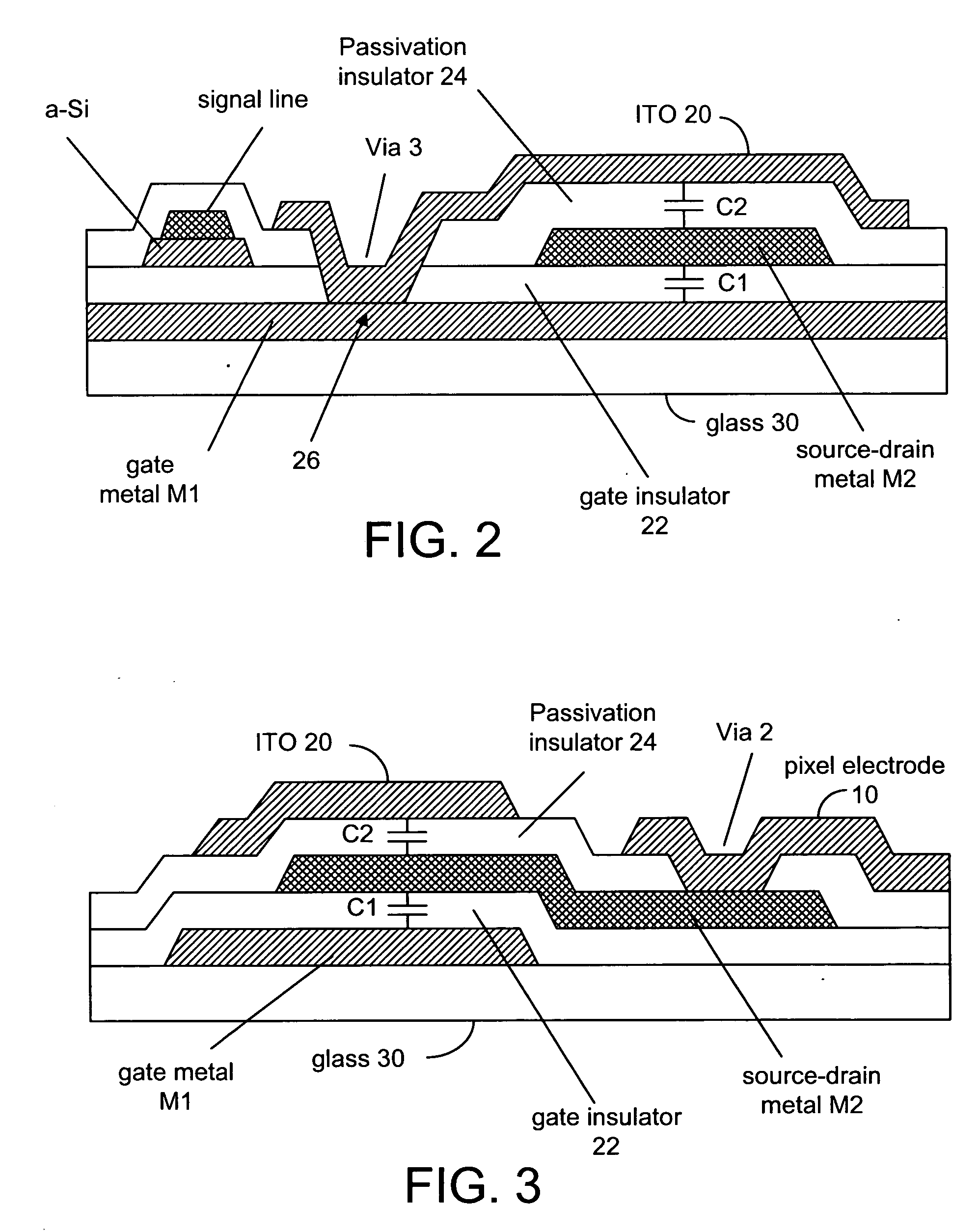 Stacked storage capacitor structure for a thin film transistor liquid crystal display