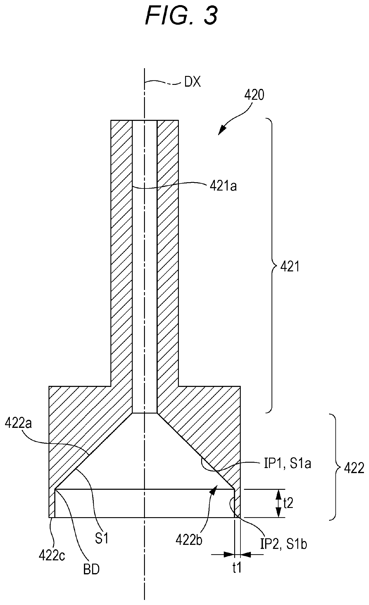 Dropping nozzle and molding apparatus