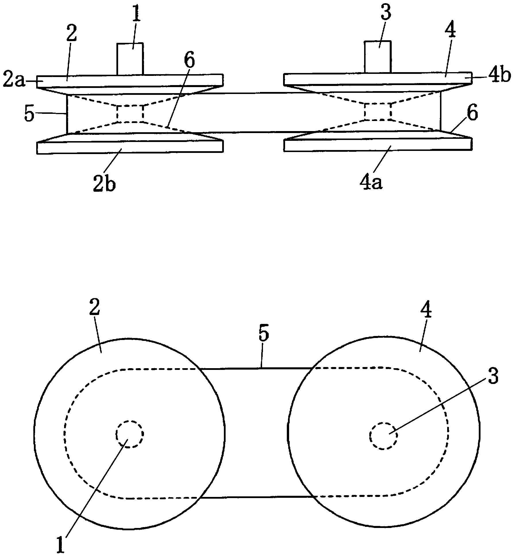 Low-noise belt transmission device