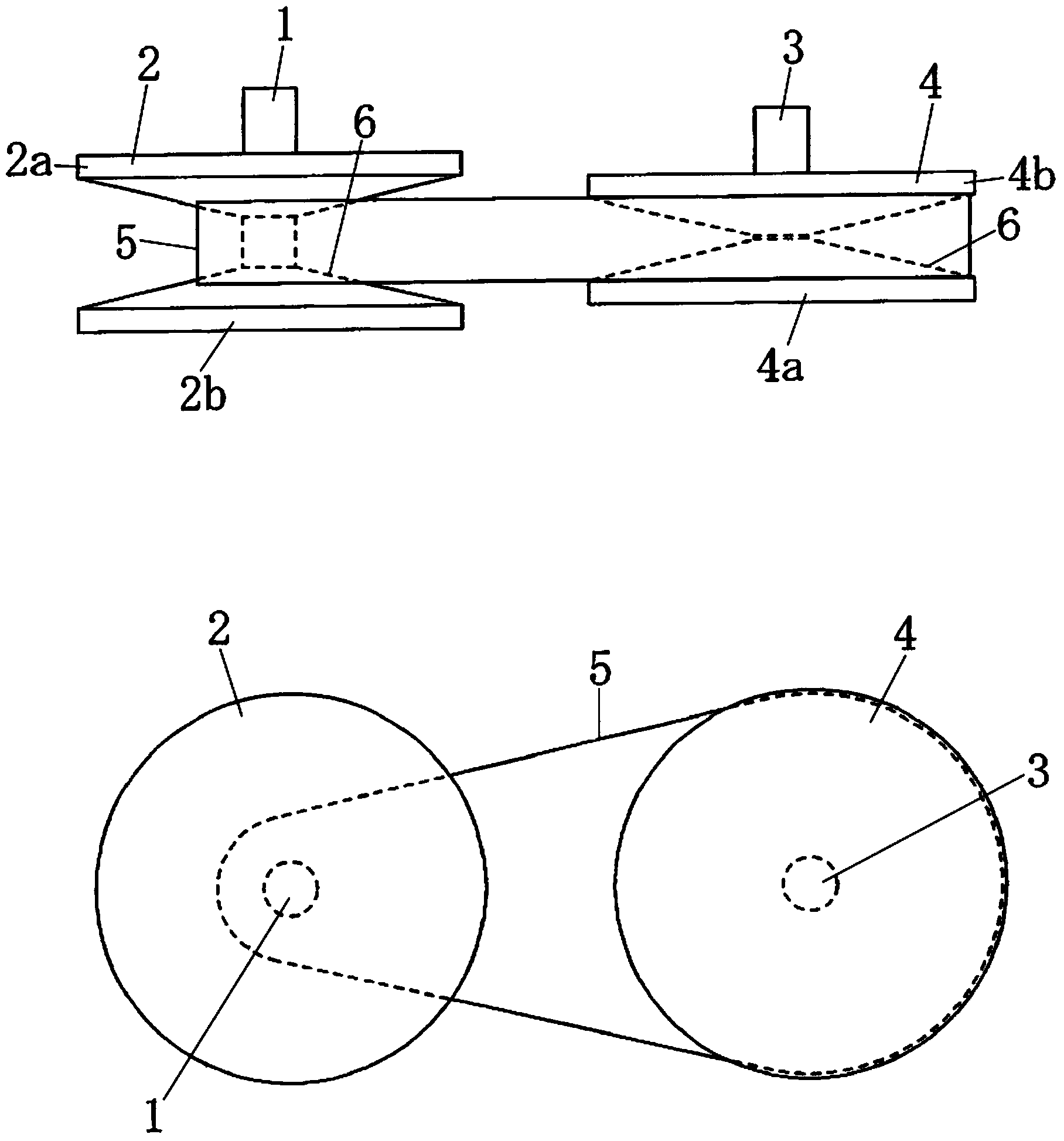 Low-noise belt transmission device