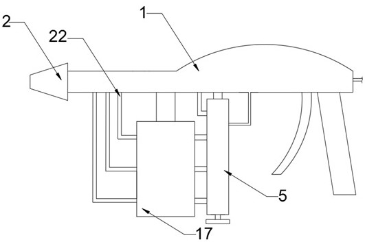 A paint spraying device for automobile door panel processing