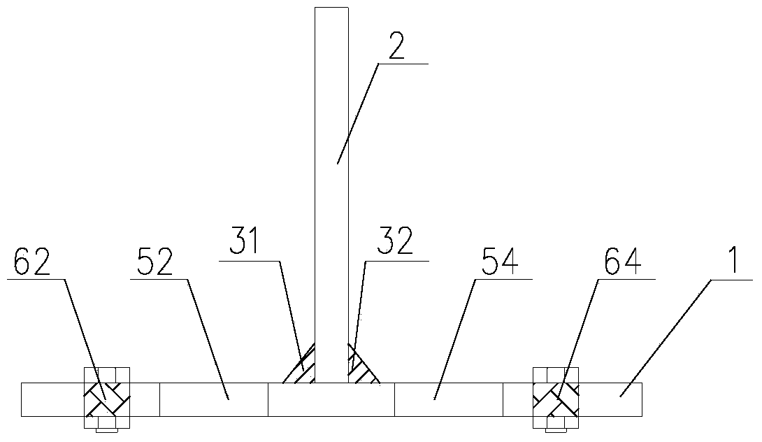 X-shaped T-shaped connecting component and manufacturing process thereof