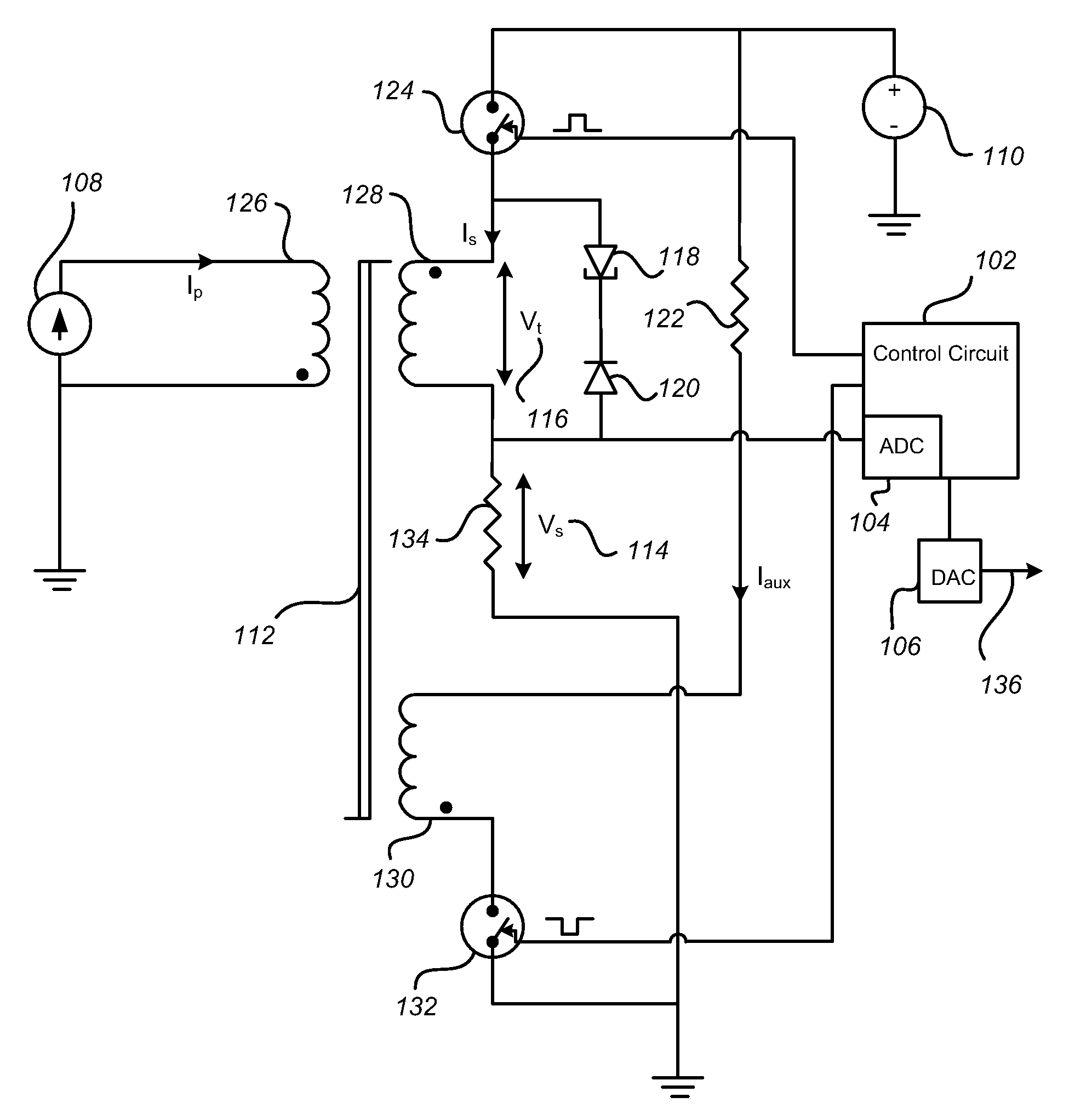 Isolated current to voltage, voltage to voltage converter