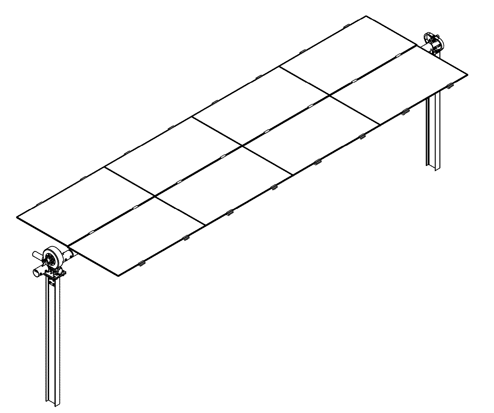Horizontal balanced solar tracker