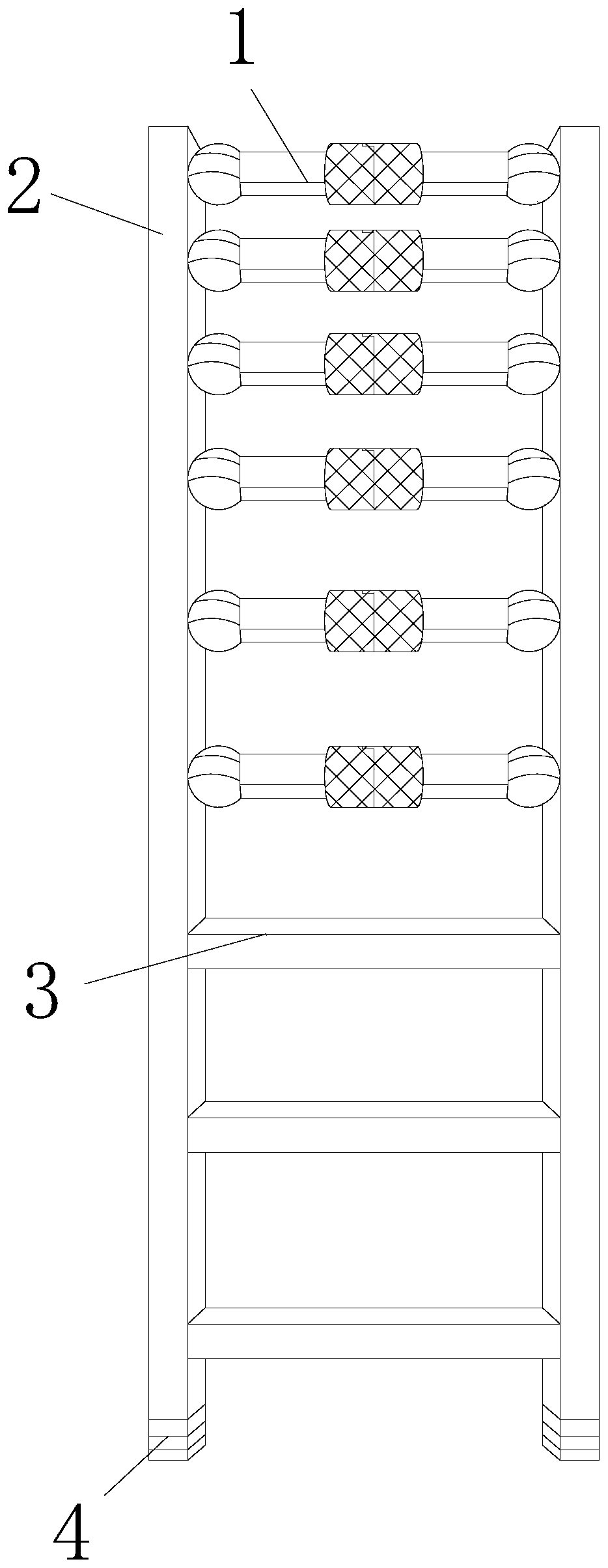 An electric maintenance ladder used in wet and slippery environment after rain