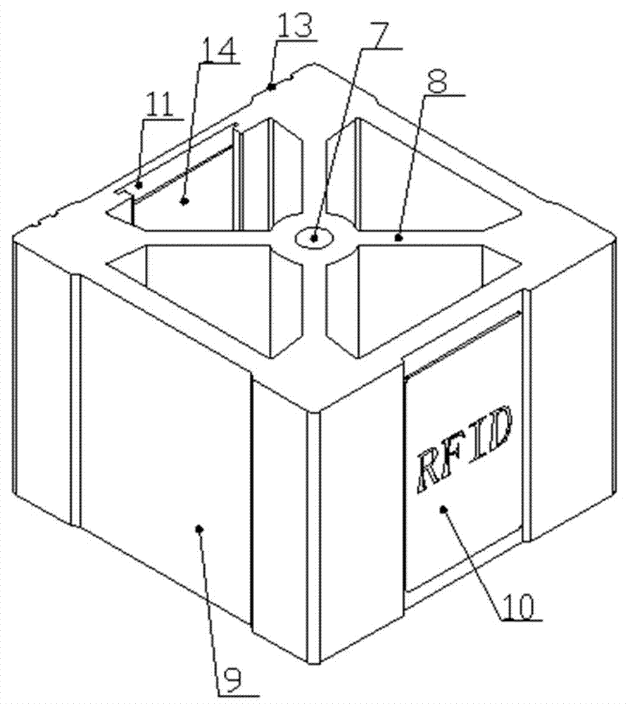 Wood plastic tray with electronic tag embedded