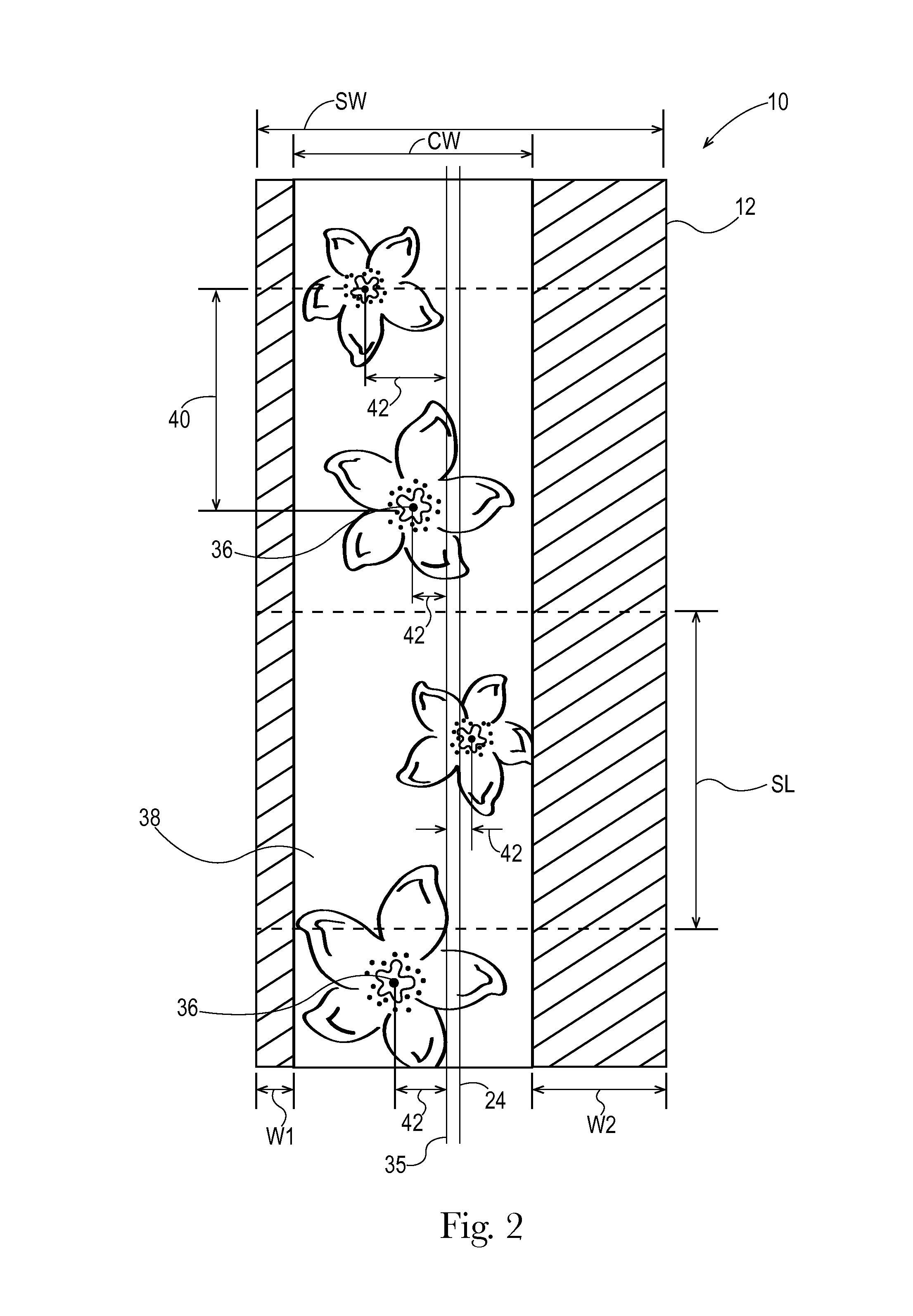 Method for producing an absorbent paper product having visual elements