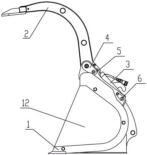 Dual-purpose holding fork bucket of loading machine