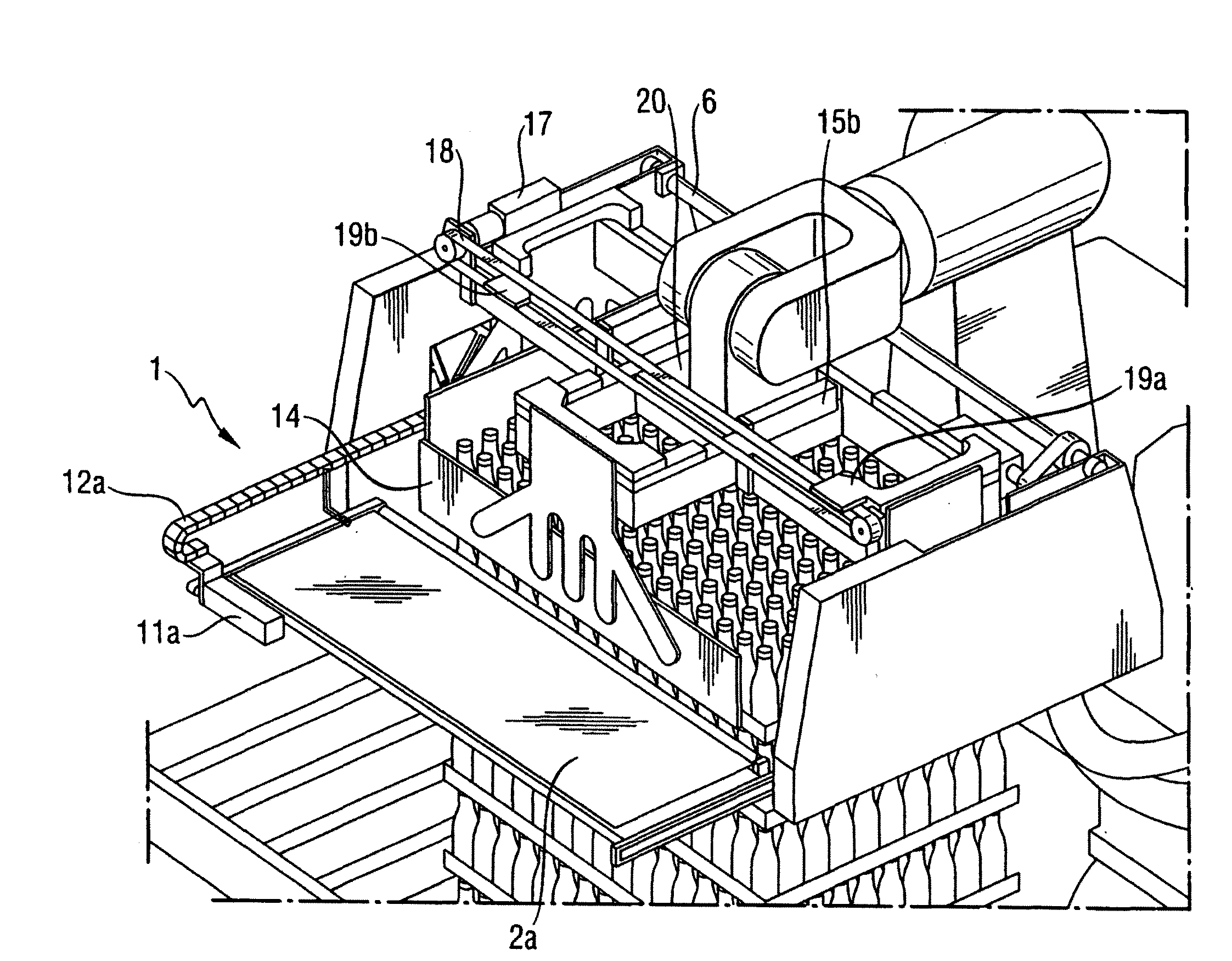 Device and method for depalletizing stacked bundles