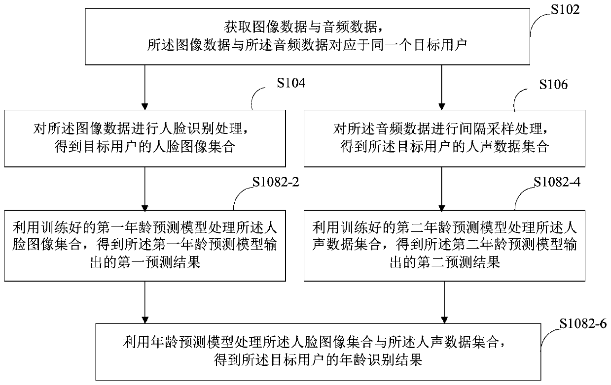 Age recognition method and device and storage medium