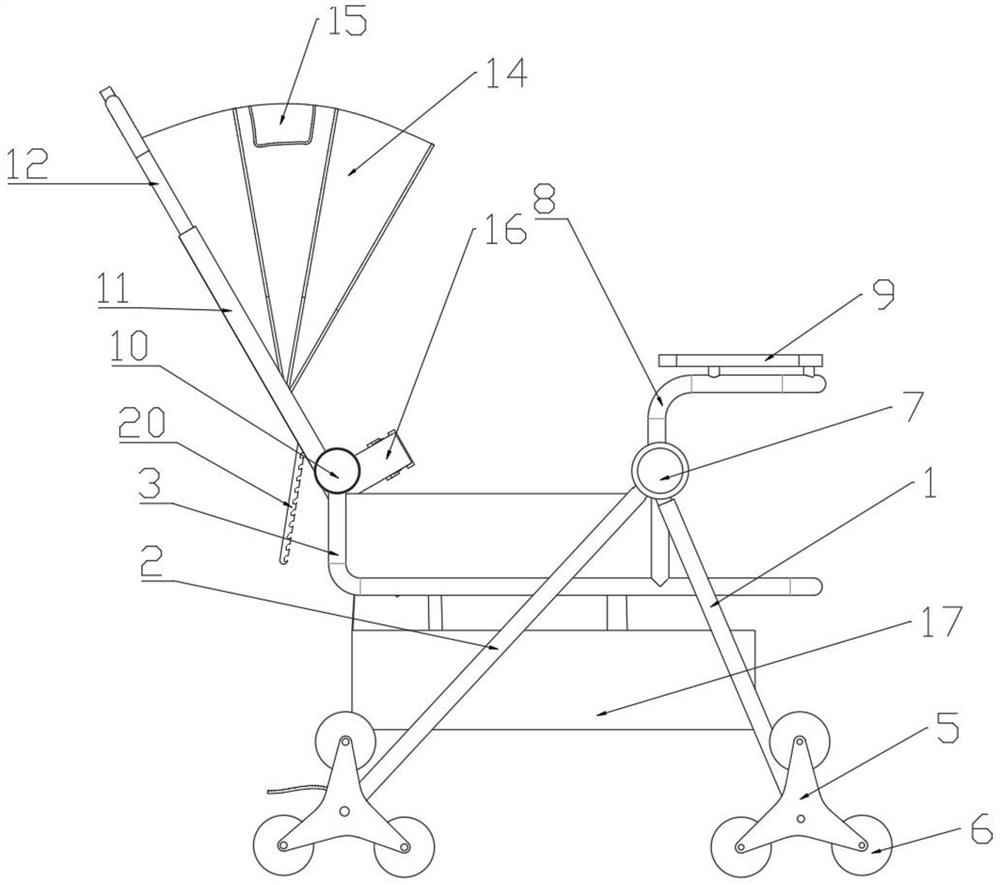 Child stroller convenient for going upstairs and downstairs