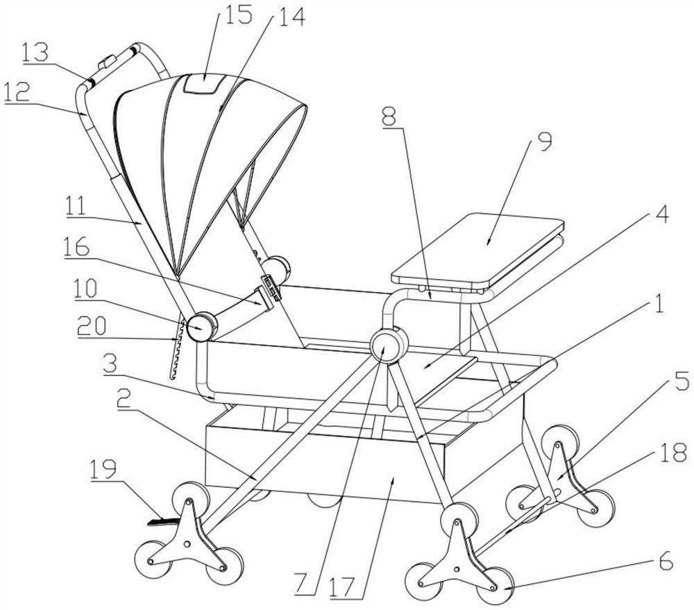 Child stroller convenient for going upstairs and downstairs