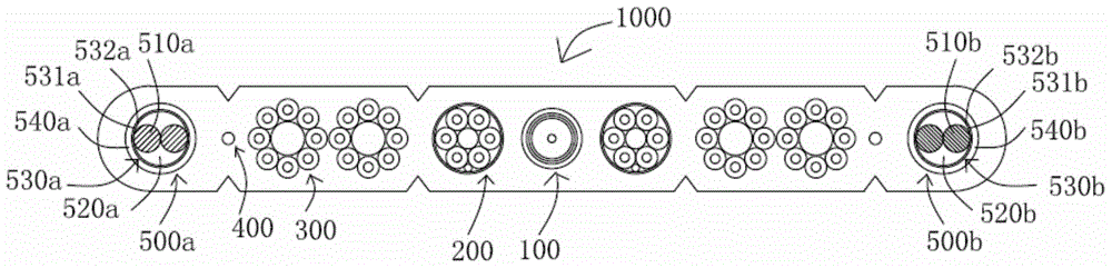 Elevator cable satisfying RS485/232 communication function