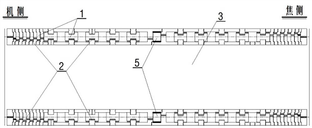 Structure and method for controlling expansion of main oven walls of heat recovery coke oven
