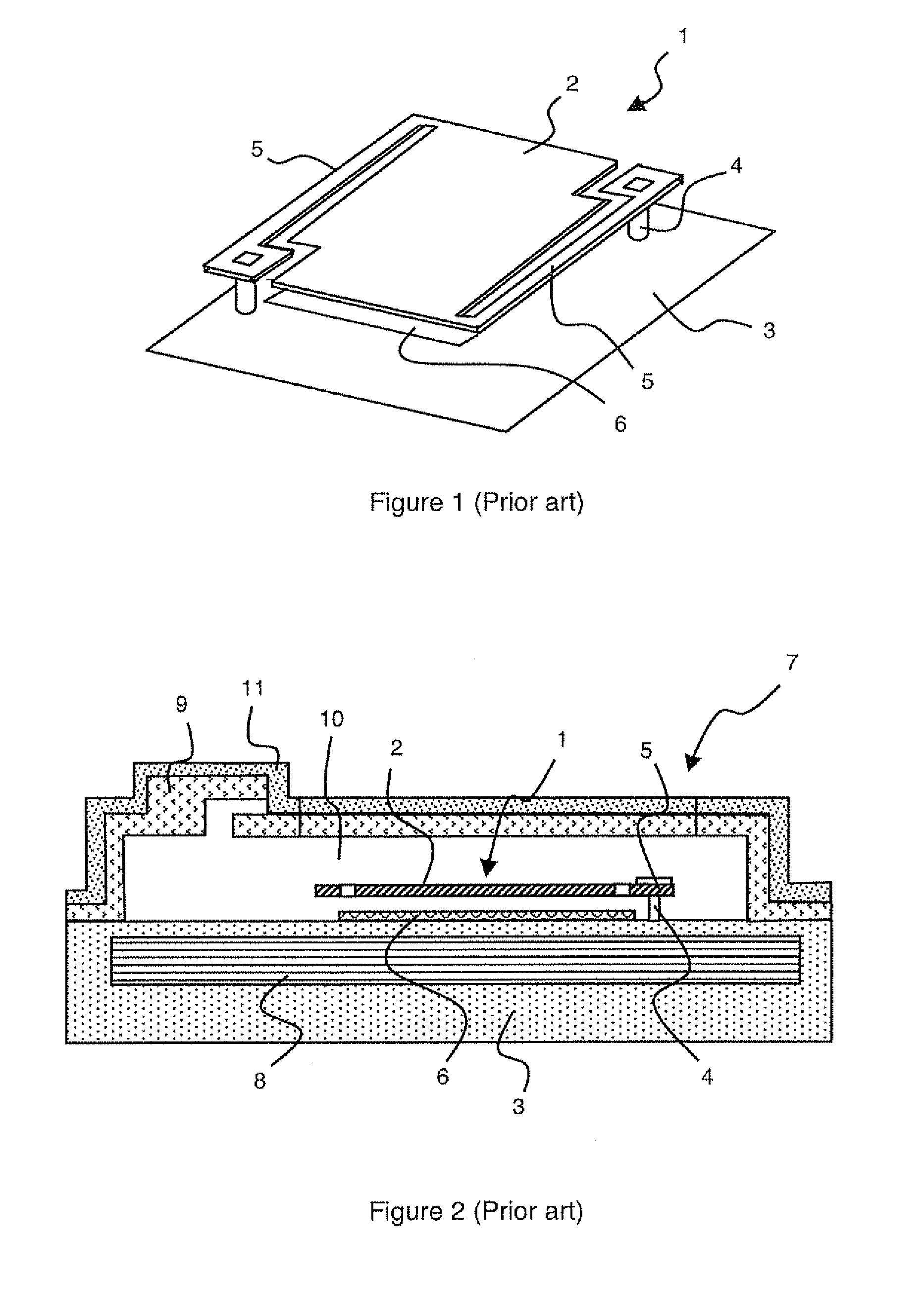 Device for detection and/or emission of electromagnetic radiation and method for fabricating such a device