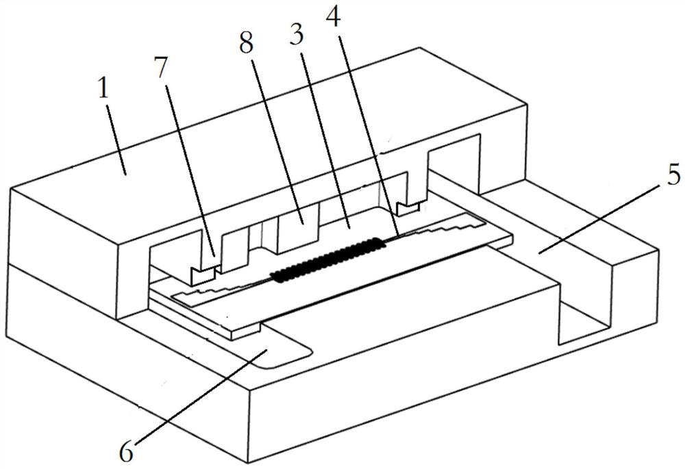 Microstrip slow-wave structure transmission system suitable for wide dielectric substrate