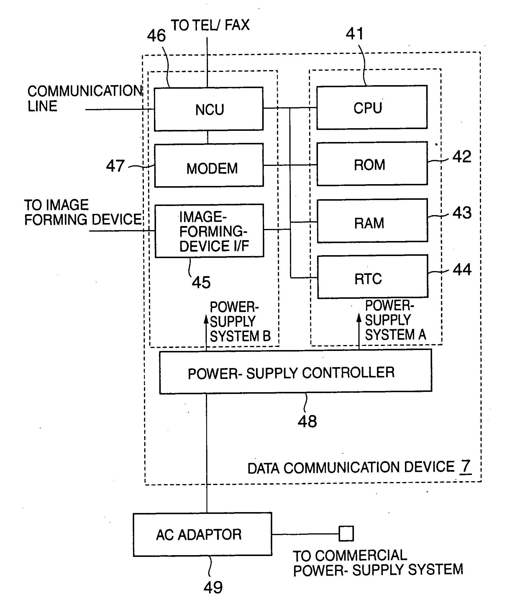 Image-forming-device management system capable of operating in energy-saving mode