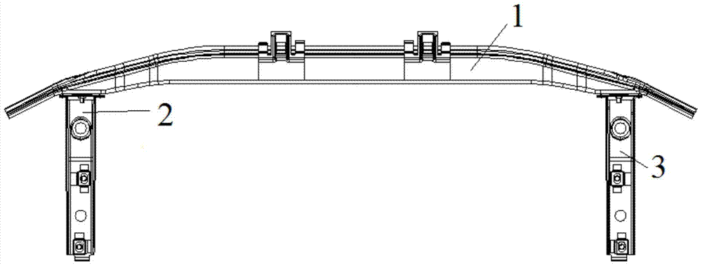 Front anti-collision beam assembly assembling tool for vehicle