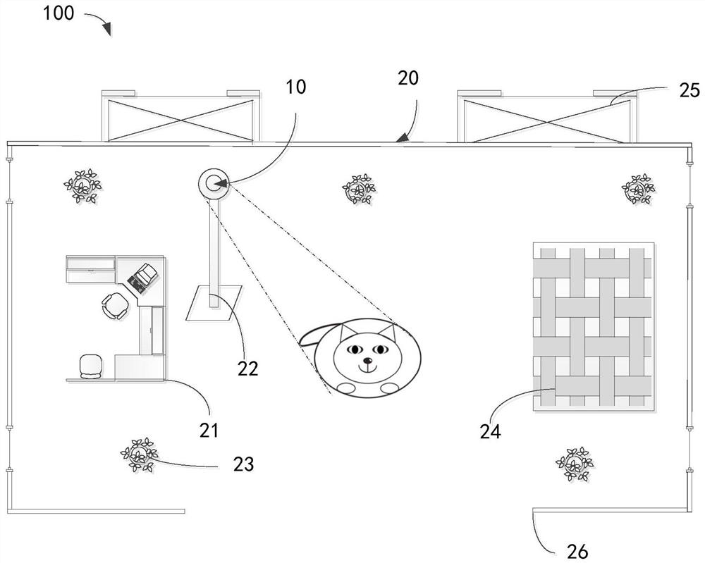 Method for controlling virtual pet and intelligent projection equipment