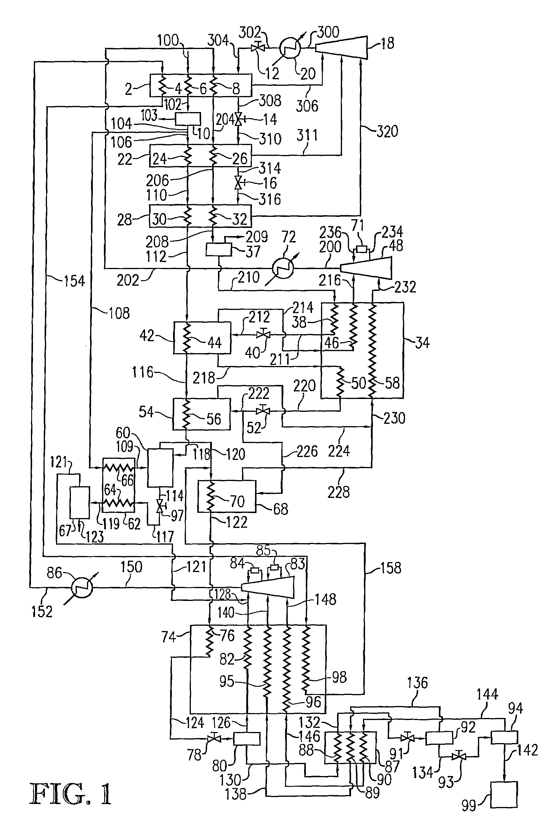 LNG system with enhanced pre-cooling cycle
