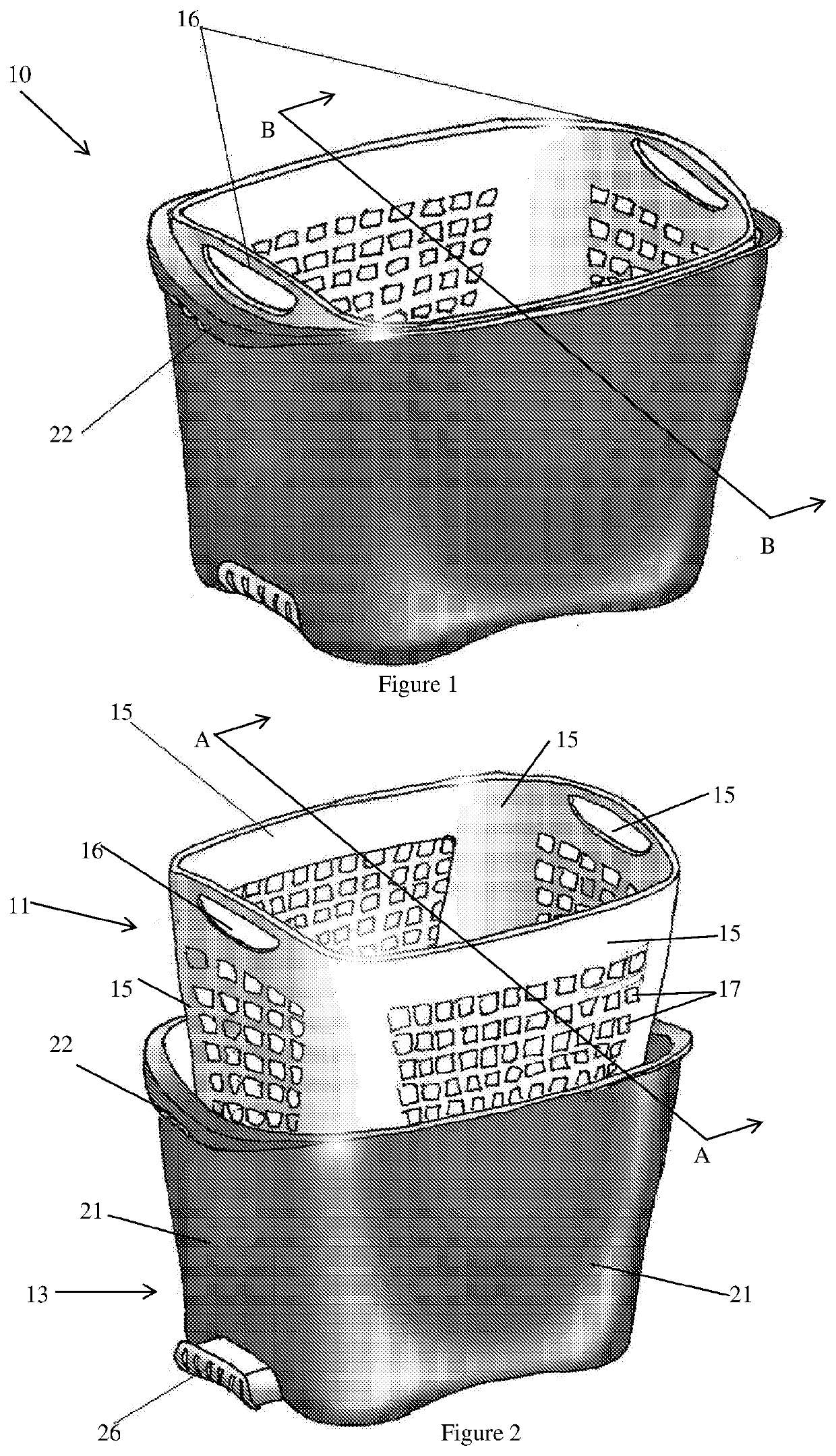 An integrated strainer and container for soaking clothes and the like