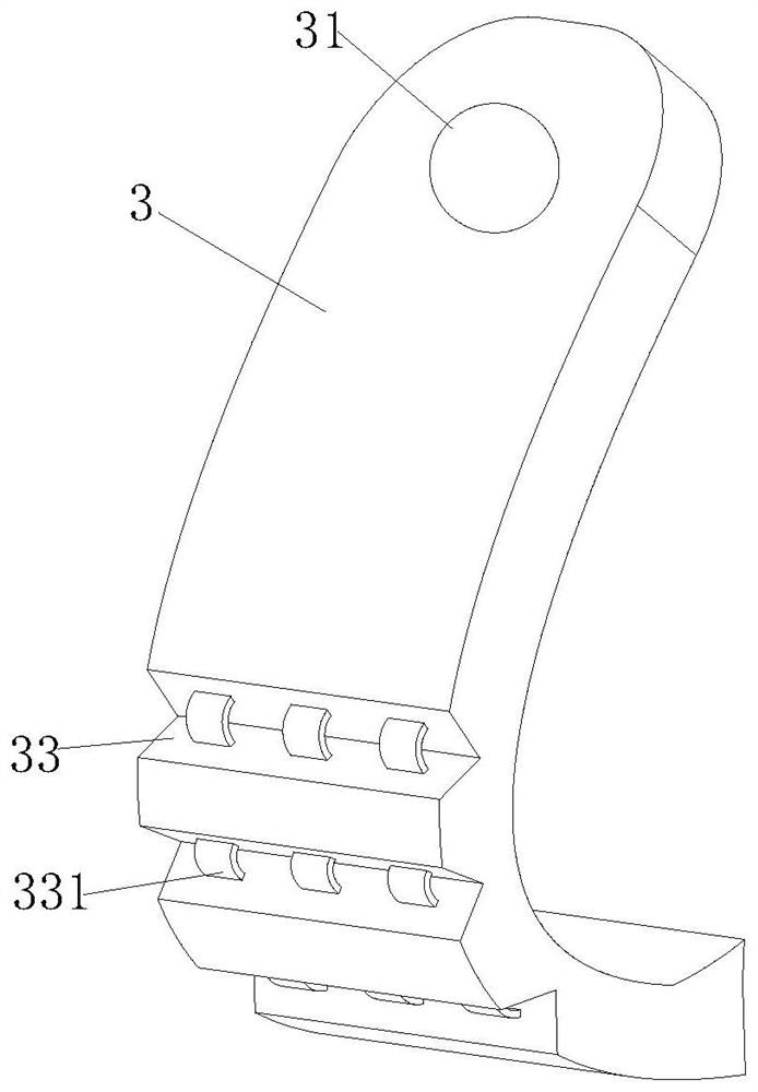 Joint for oil pressure shock absorber of railway rolling stock