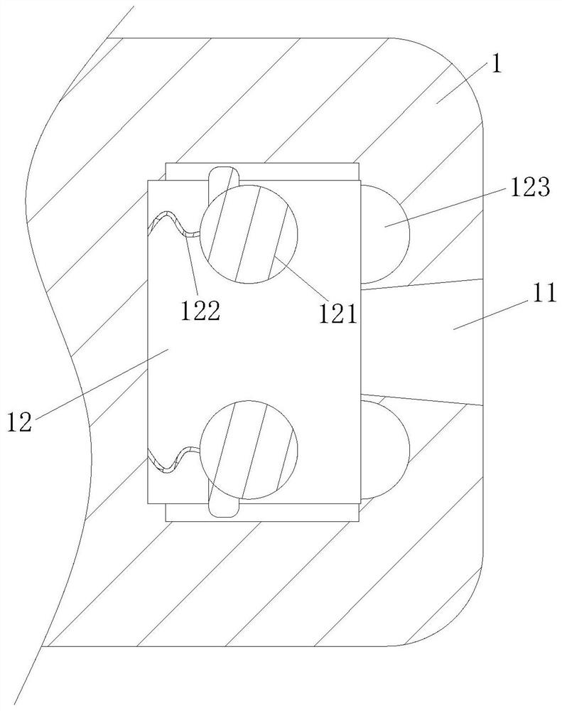 Joint for oil pressure shock absorber of railway rolling stock