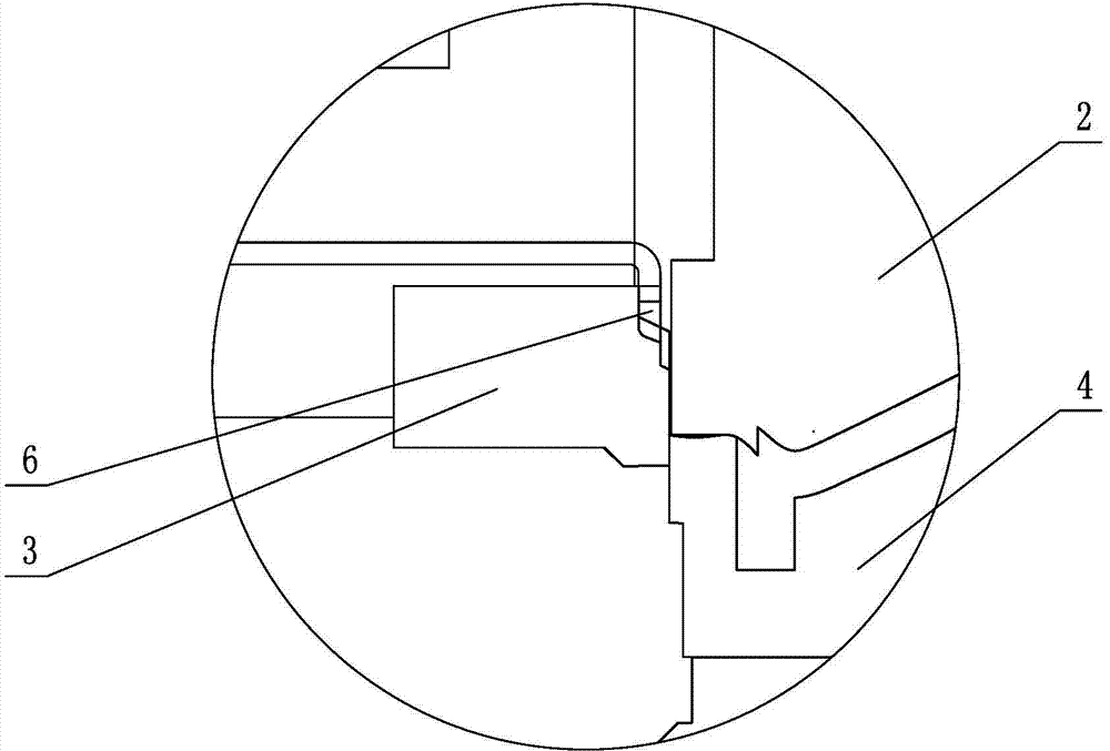 Bevel lubricating die structure for reducing thermal forming steel plate trimming blade wearing